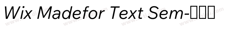 Wix Madefor Text Sem字体转换